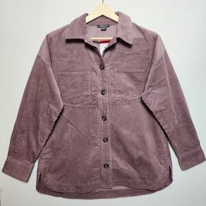 Matty M Corduroy Button-up Shirt Shacket Rose Pink